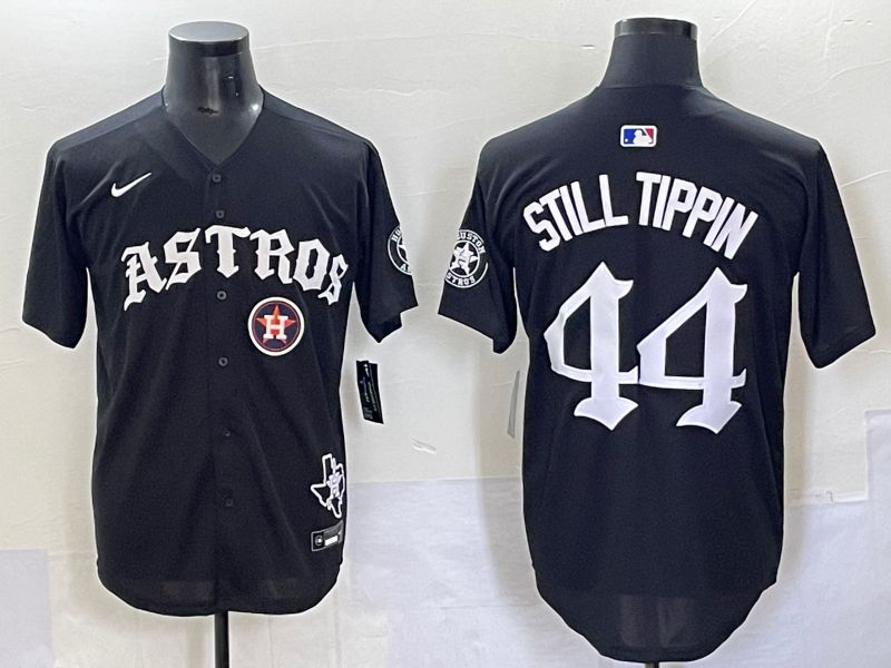 Men 2025 Houston Astros #44 Still Tippin Black Seven generations Joint Name Nike MLB Jersey style 12->houston astros->MLB Jersey